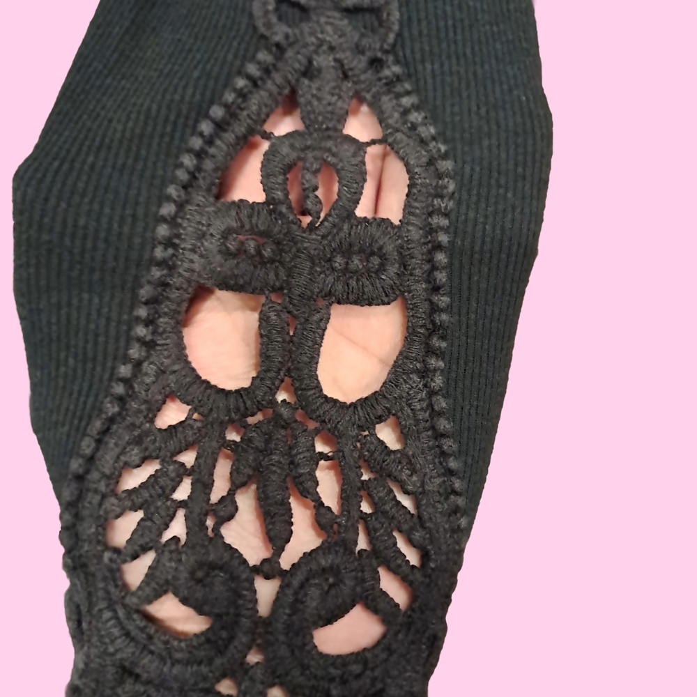 Canyon River Blues Black Studded Long Sleeve Top - Picture 5 of 6